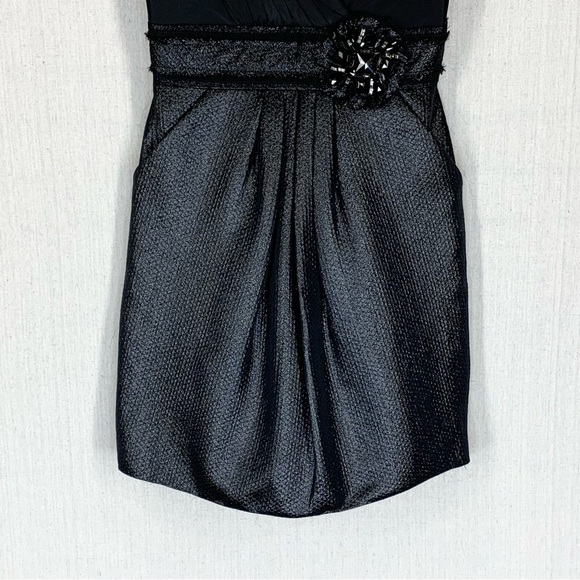 BCBGMaxAzria~NWOT~Womens Sleeveless Black Metallic Party/Cocktail Mini Dress~Sz0 - Picture 7 of 14